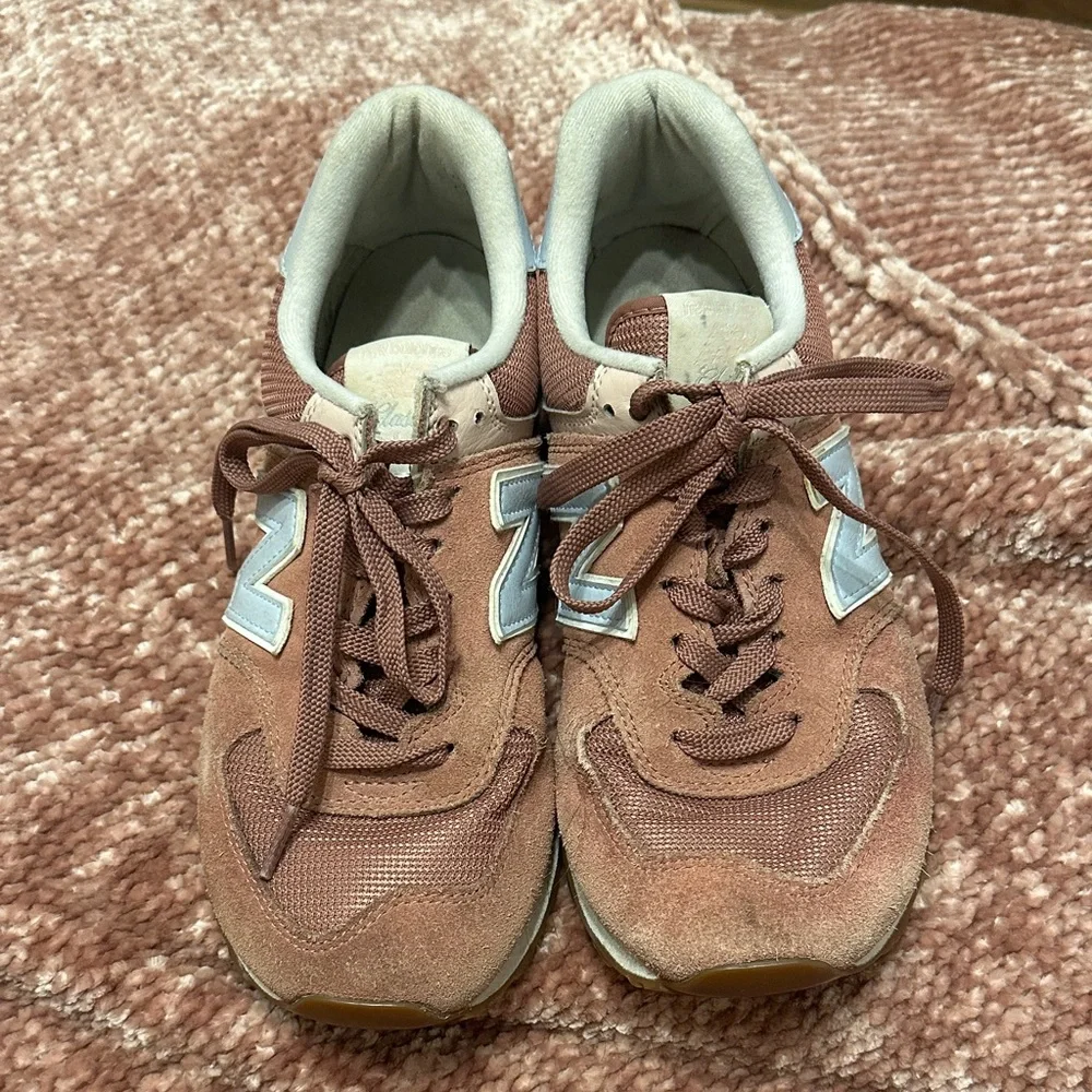 New Balance Women's Sneakers - Brown and White - Picture 2 of 3